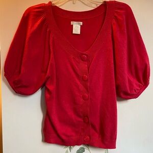 Worthington puff sleeve cardigan